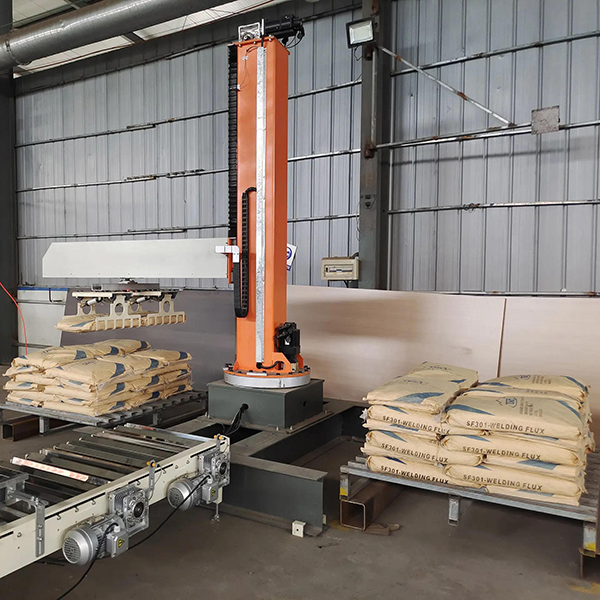 25KG-50KG肥料桶立柱式码垛机 瓶装液体肥装箱机码垛机
